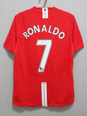 Manchester United Ronaldo 7 2007 2008 season shirt retro jersey champions league AIG red devils classic premier league