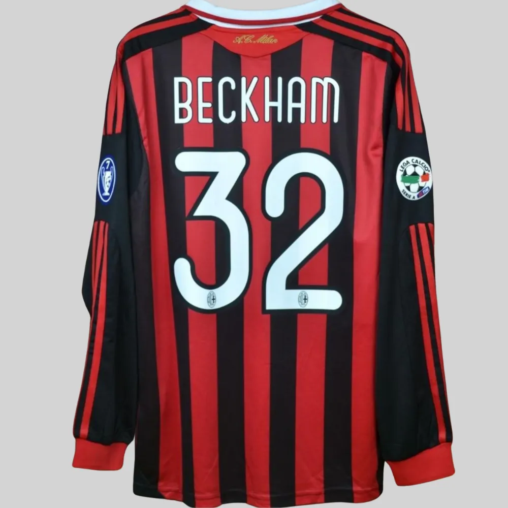 stamtavle Underholde Mona Lisa AC Milan 'Beckham 23' 2009/2010 | Retro Home Jersey - Retro Sports Locker