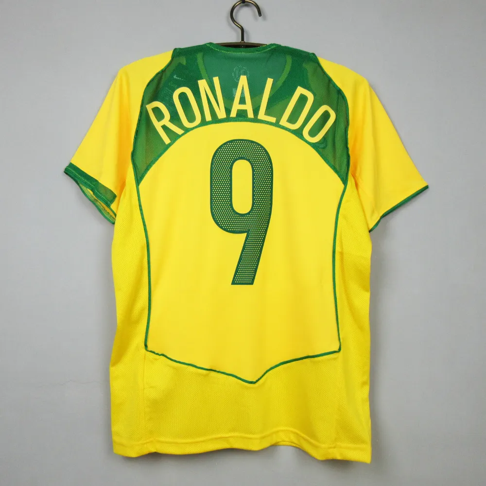 BRAZIL BRASIL 2004 RONALDO 9 AWAY SHIRT (Excellent) L – Foot-Jerseys