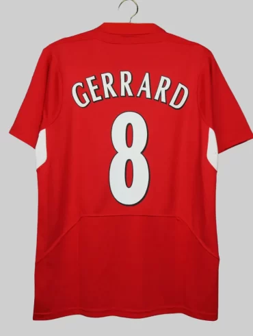 Livepool gerrard 2004 2005 champions league retro liverpool jersey reebok