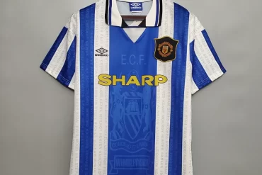 Manchester United 1994 1996 away blue white retro jersey shirt kit top sharp umbro classic (6)
