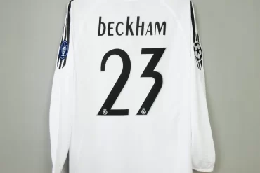 Real madrid beckham 23 rare jersey vintage shirt addidas siemens 2005 2006 (3)