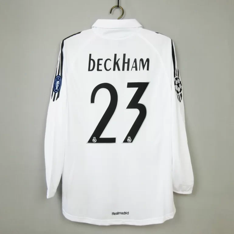 Real madrid beckham 23 rare jersey vintage shirt addidas siemens 2005 2006 (3)