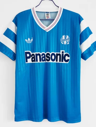 Marseille 1990-1991 Blue 'Panasonic' Retro Football Jersey