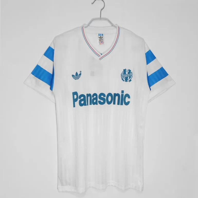 marseille away 1990 1991 retro classic vintage jersey shirt blue commodore (3)